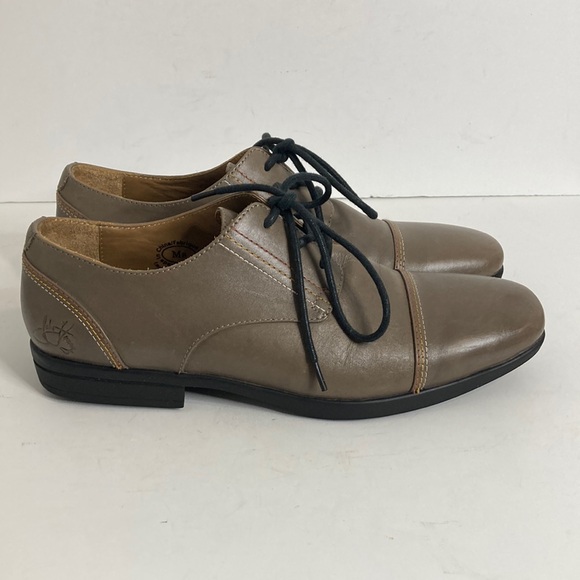 John Fluevog Other - John Fluevog Shoes Mens 8 Brown Gray Leather Breton Lace Up Derby Dress Shoe